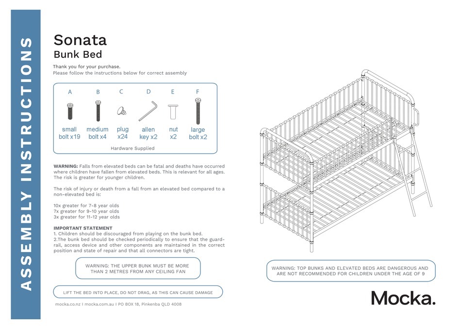 MOCKA SONATA ASSEMBLY INSTRUCTIONS Pdf Download ManualsLib