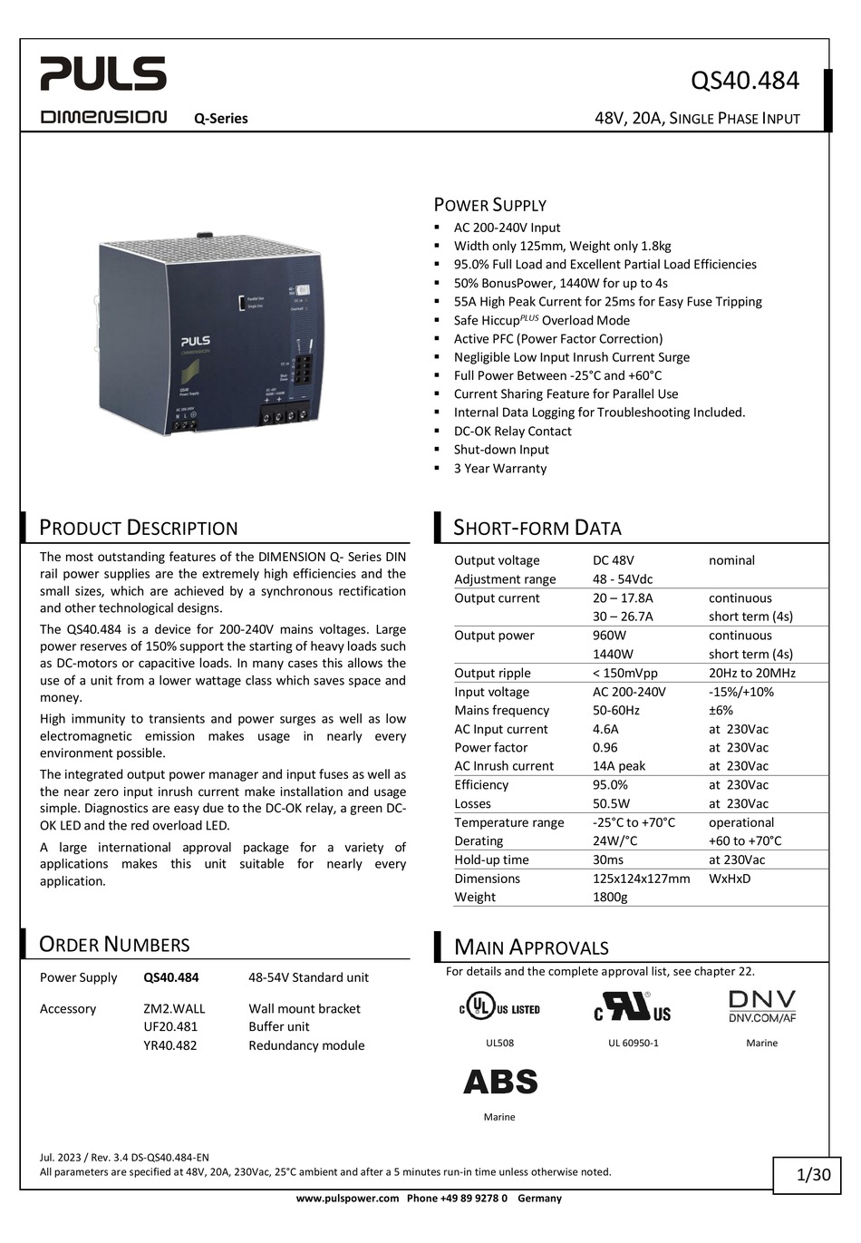 PULS DIMENSION Q SERIES MANUAL Pdf Download | ManualsLib