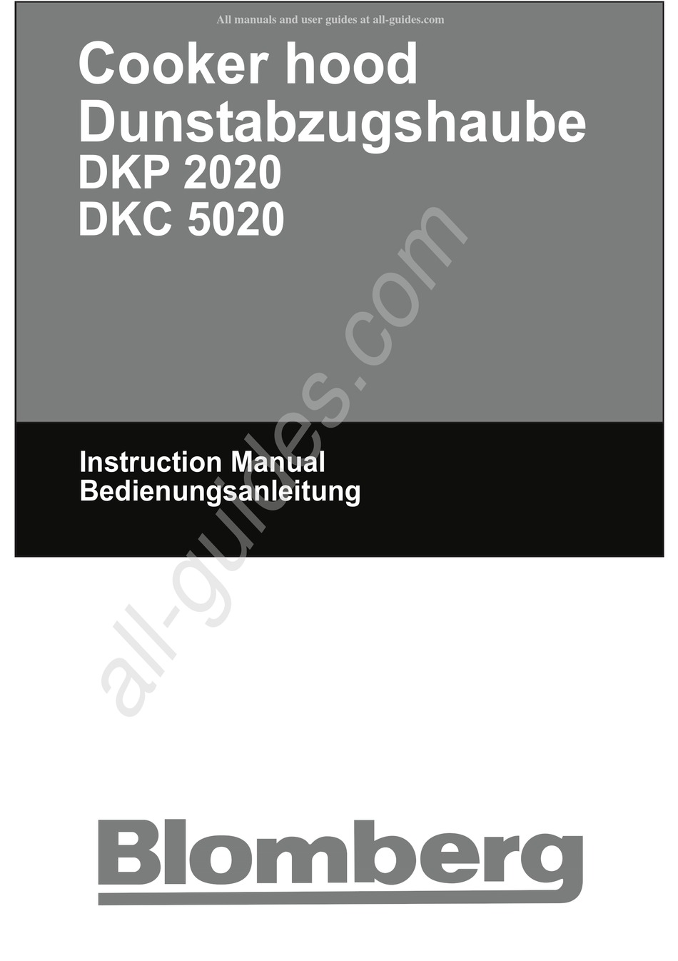 BLOMBERG DKP 2020 INSTRUCTION MANUAL Pdf Download ManualsLib