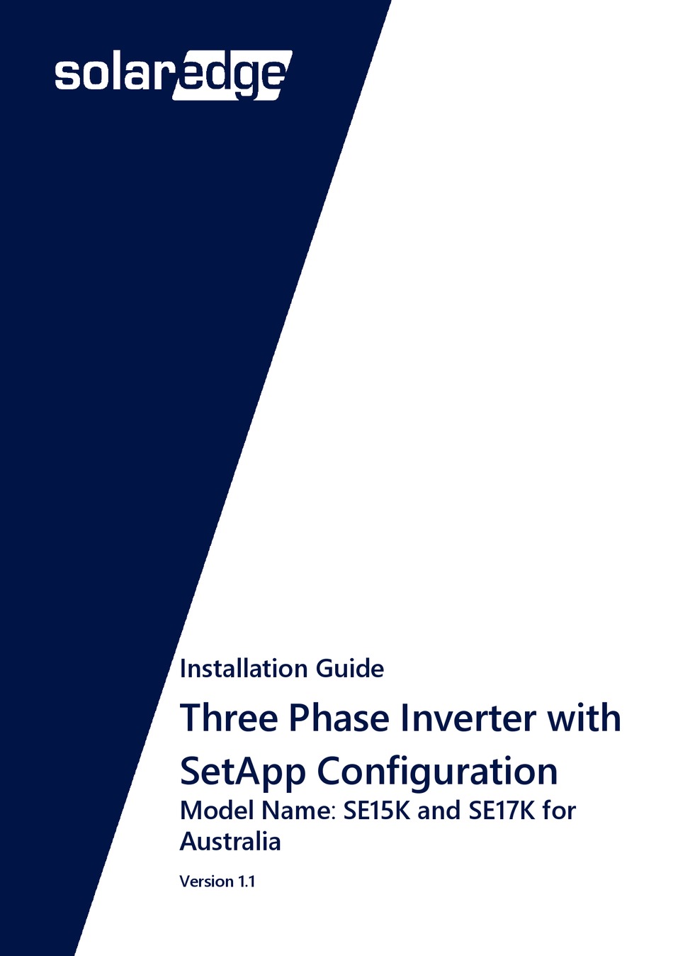 SOLAREDGE SE15K INSTALLATION MANUAL Pdf Download ManualsLib