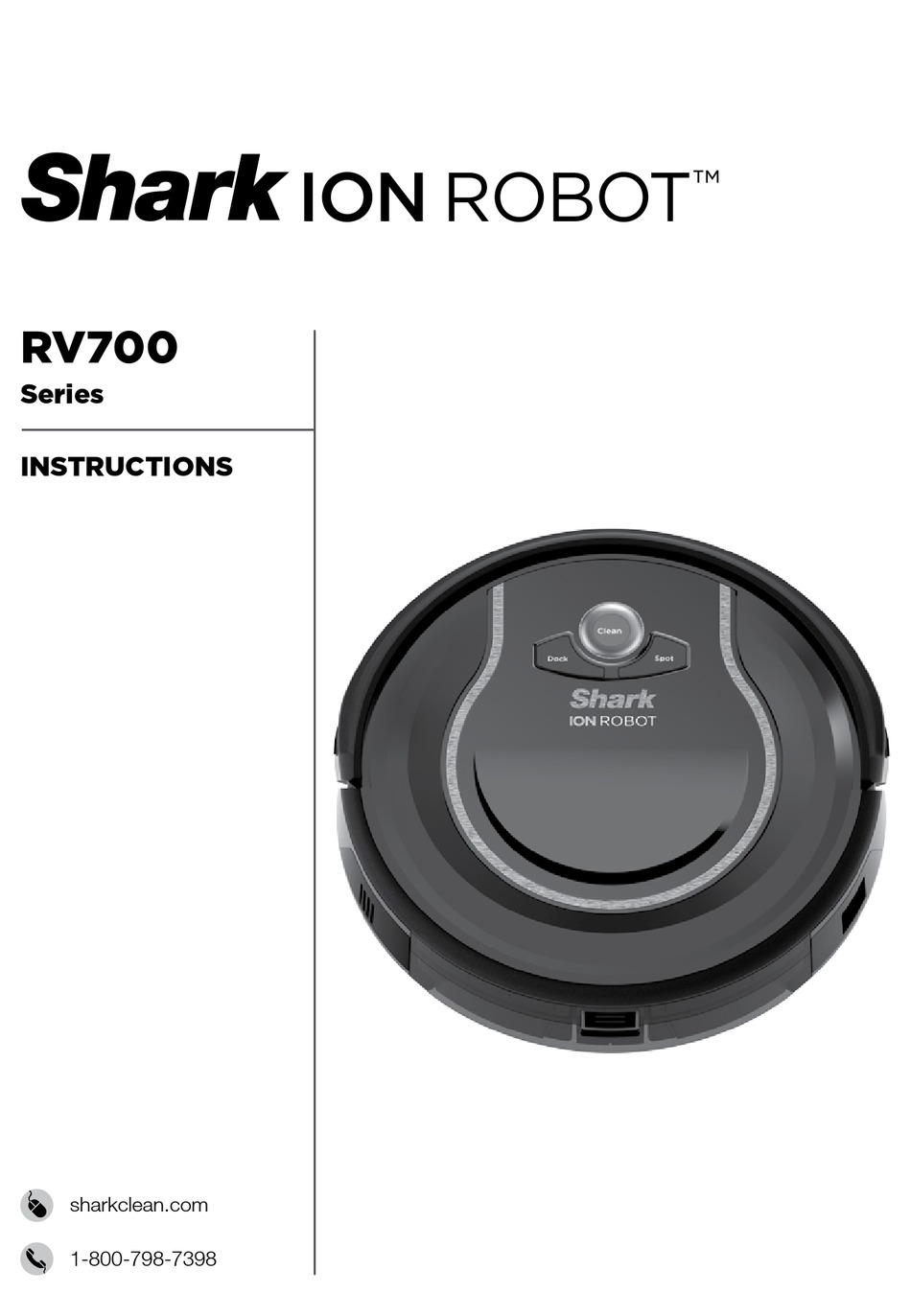 SHARK ION ROBOT RV700 SERIES INSTRUCTIONS MANUAL Pdf Download ManualsLib