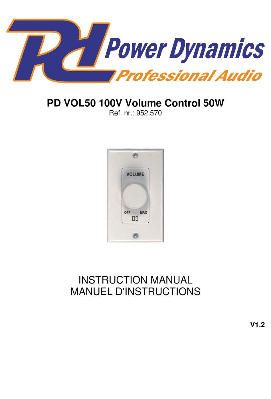POWER DYNAMICS 952.570 INSTRUCTION MANUAL Pdf Download ManualsLib