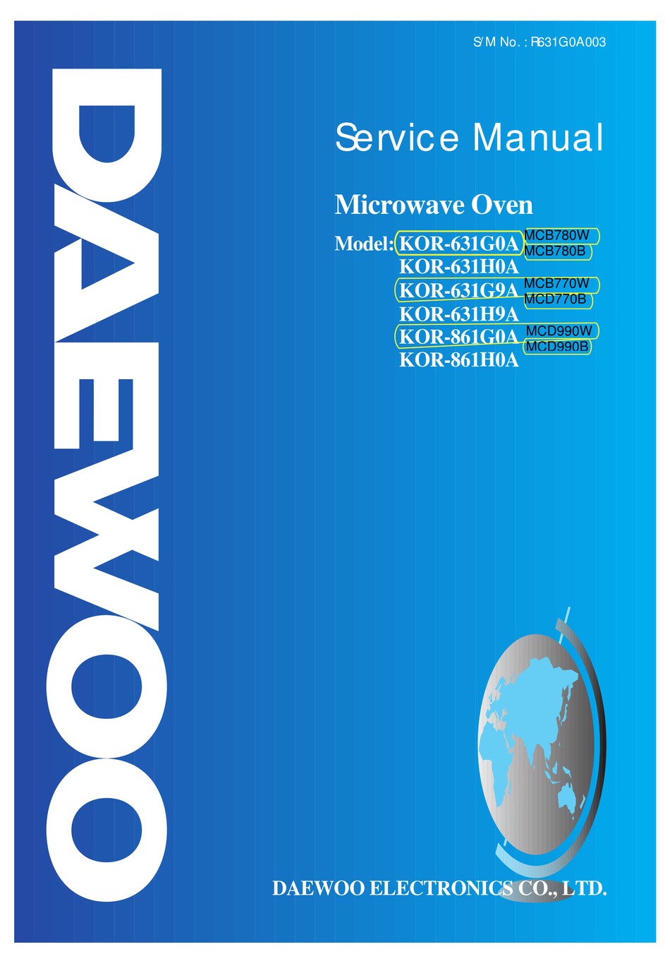 Daewoo Mcb780w Service Manual Pdf Download Manualslib