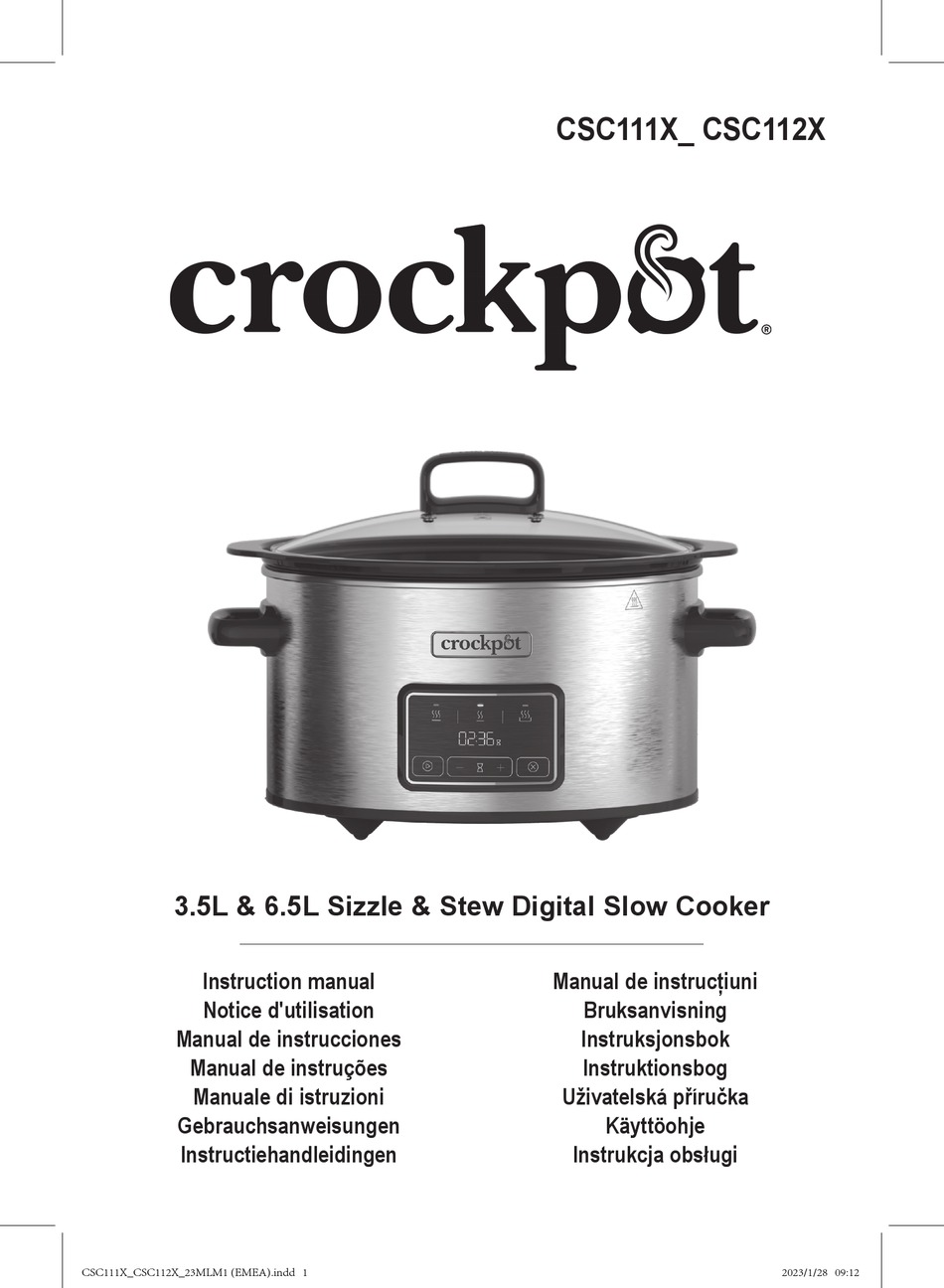 CROCKPOT CSC111X INSTRUCTION MANUAL Pdf Download ManualsLib