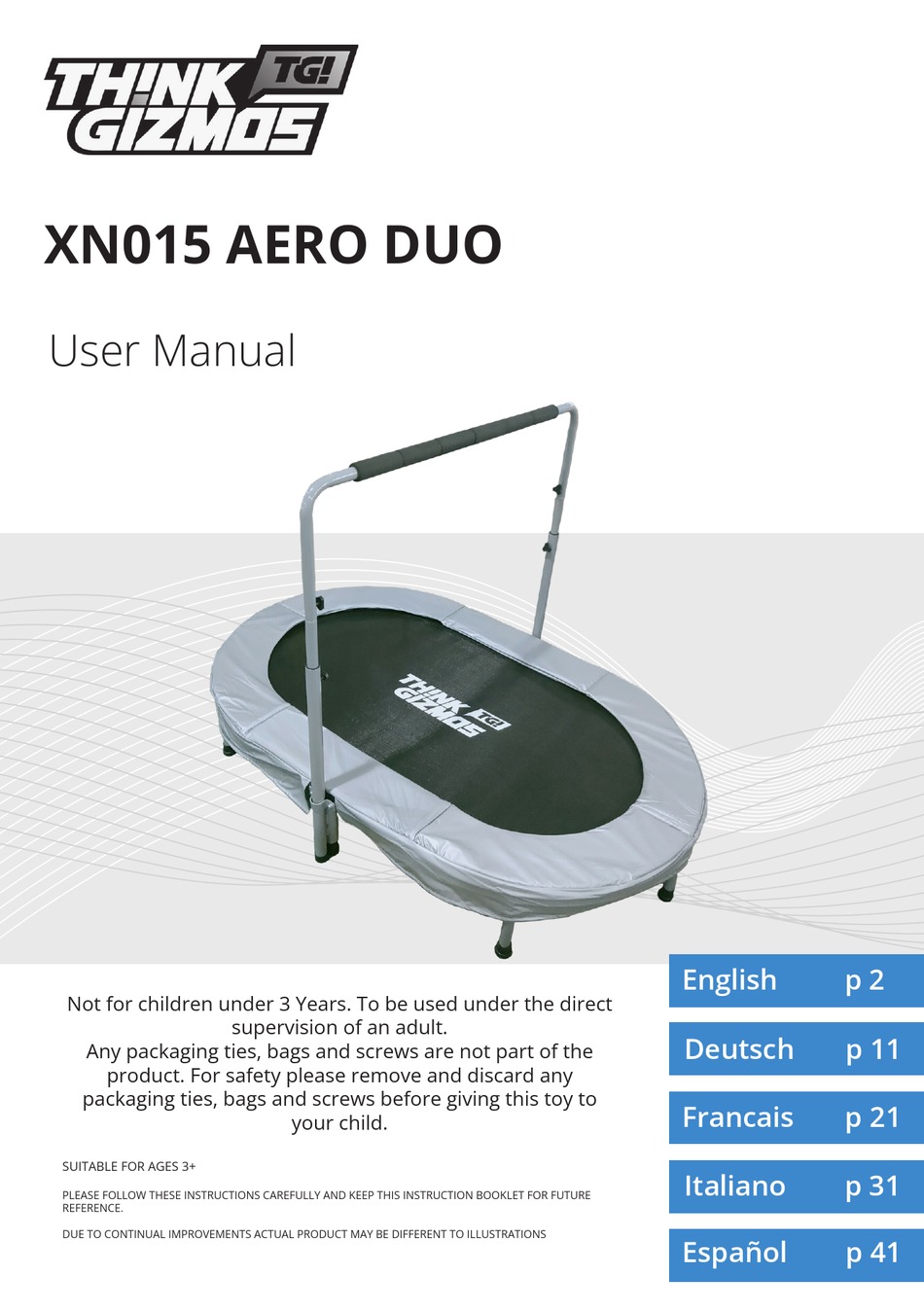 THINK GIZMOS XN015 AERO DUO USER MANUAL Pdf Download ManualsLib