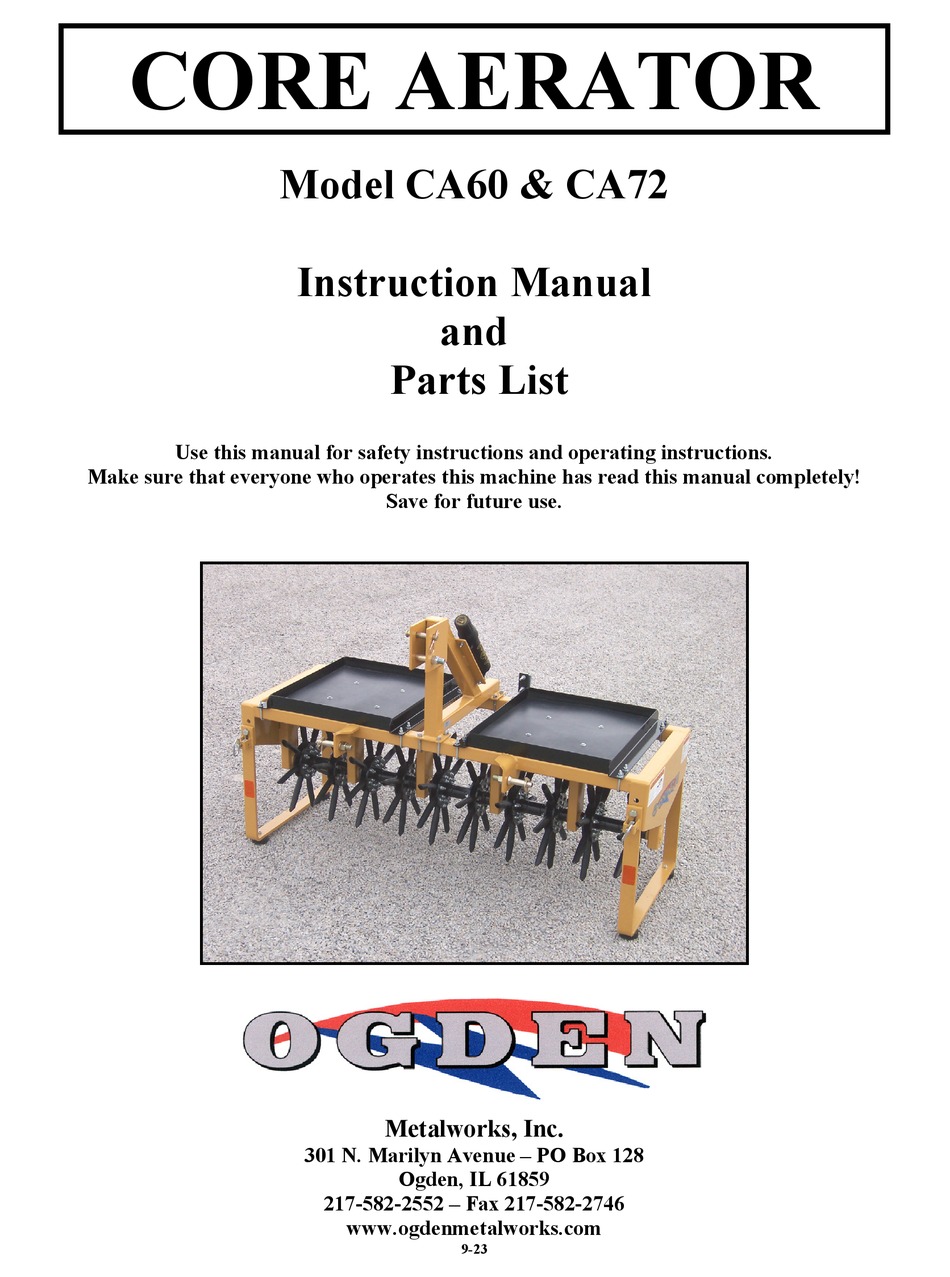 OGDEN CA60 INSTRUCTION MANUAL AND PARTS LIST Pdf Download ManualsLib