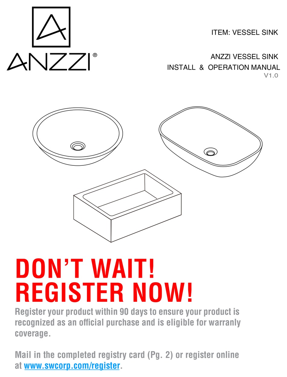 ANZZI AMALFI LSAZ903 INSTALL & OPERATION MANUAL Pdf Download ManualsLib