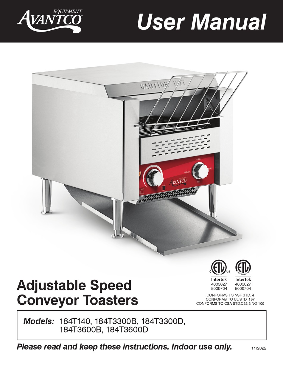AVANTCO 184T140 USER MANUAL Pdf Download ManualsLib