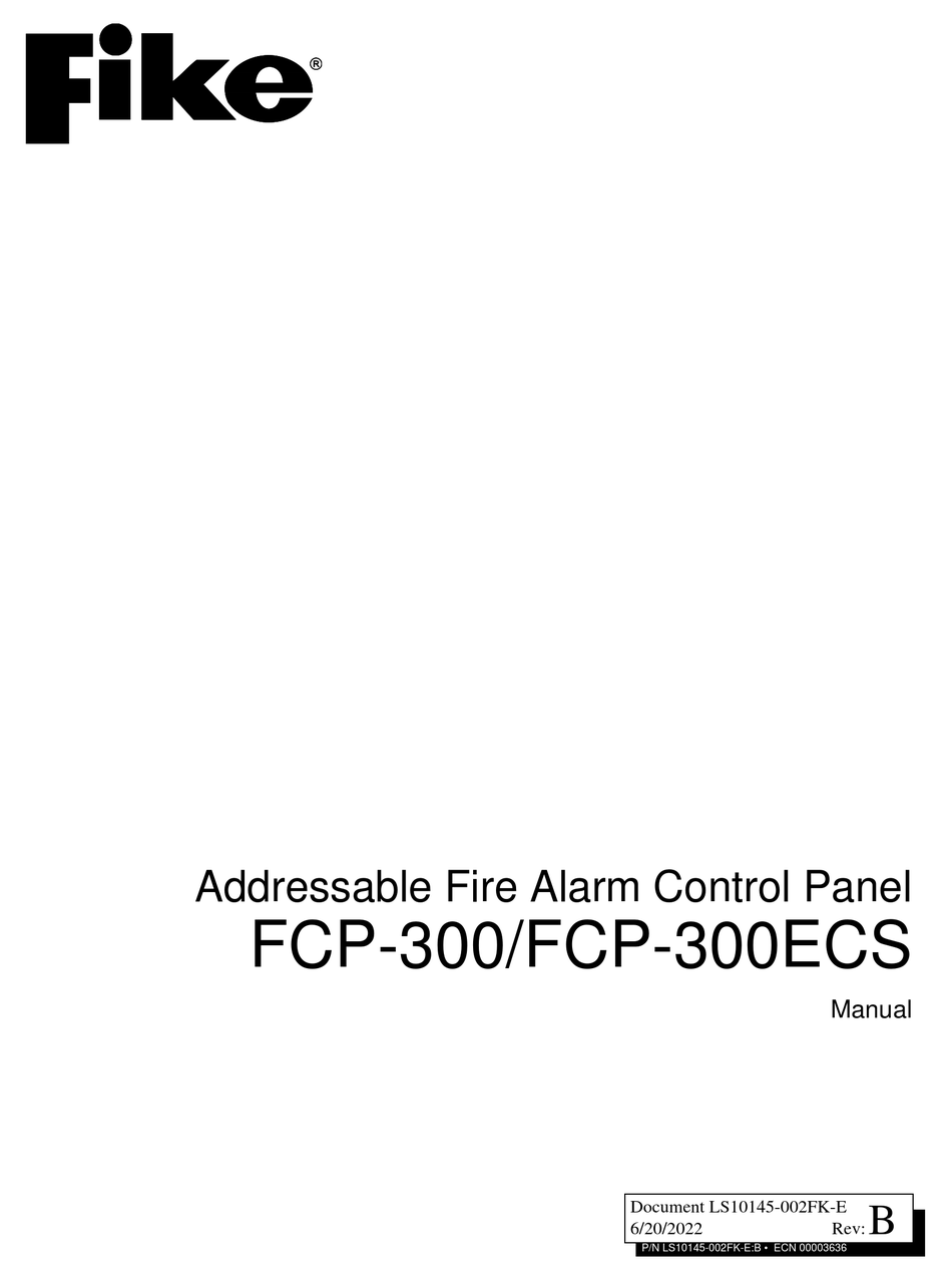 FIKE FCP-300 MANUAL Pdf Download | ManualsLib