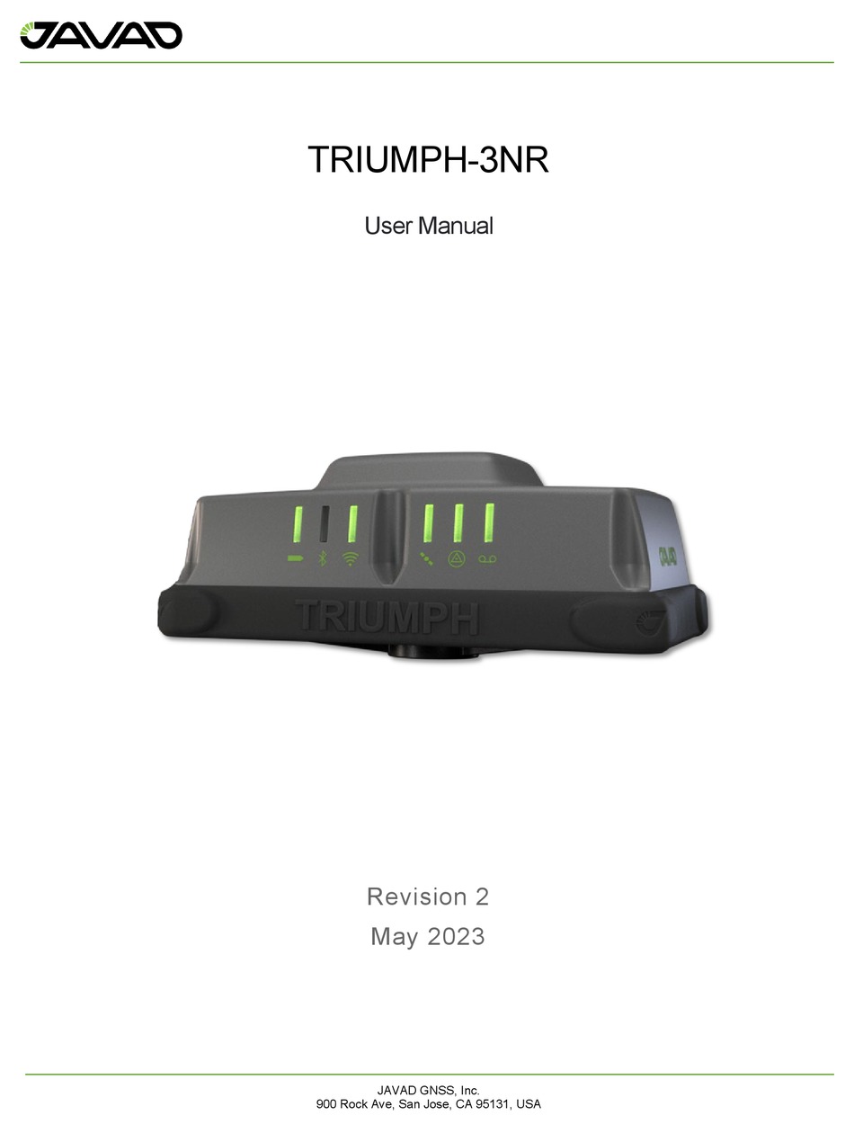 JAVAD TRIUMPH3NR USER MANUAL Pdf Download ManualsLib