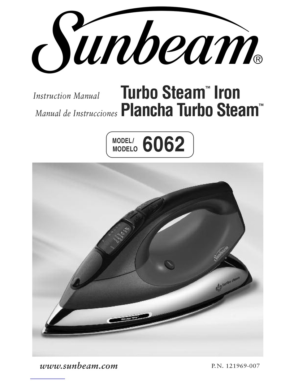 SUNBEAM TURBO STEAM 6062 INSTRUCTION MANUAL Pdf Download ManualsLib