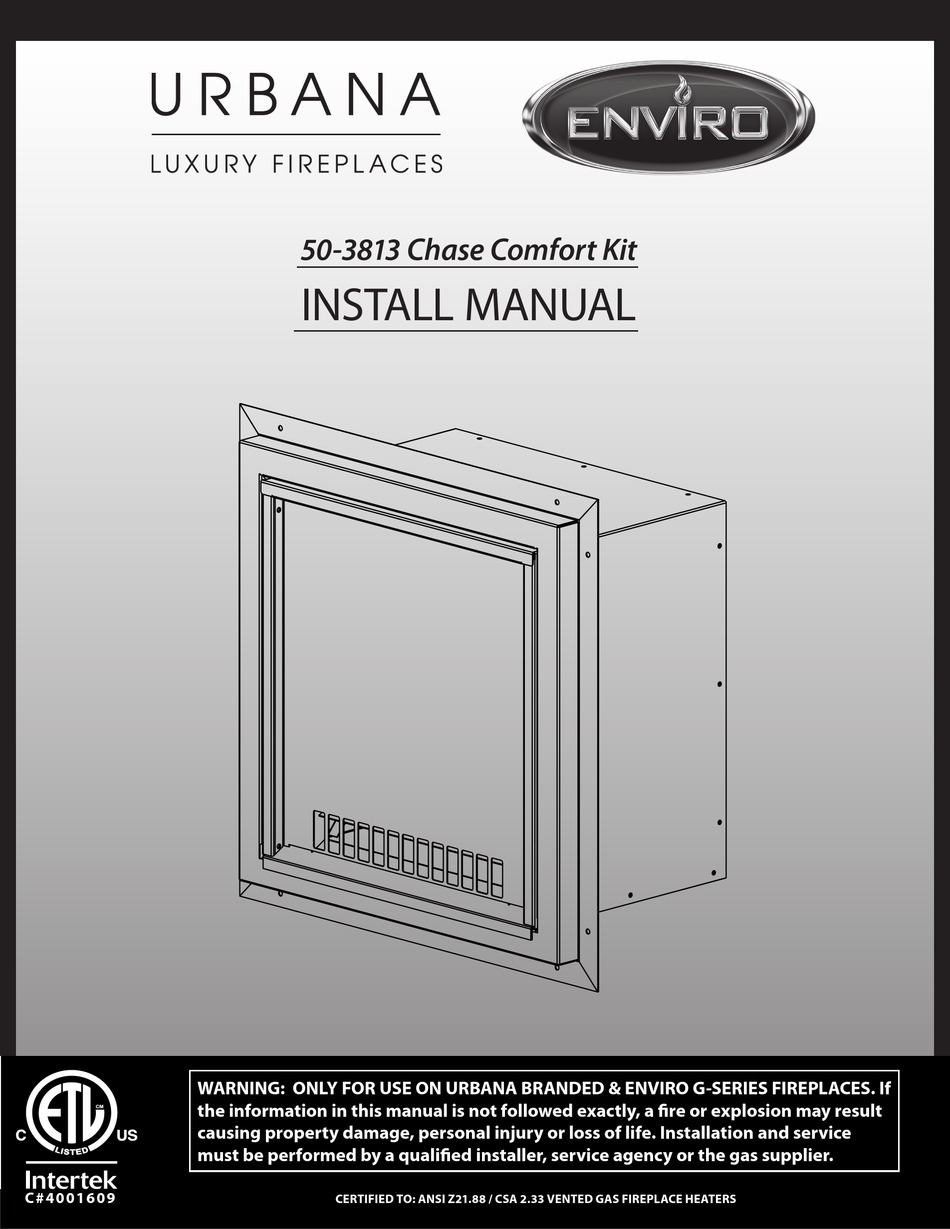 URBANA ENVIRO 503813 INSTALL MANUAL Pdf Download ManualsLib