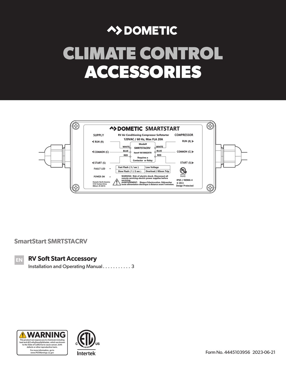 Dometic SmartStart For Brisk II - Soft Starter Accessory For RV