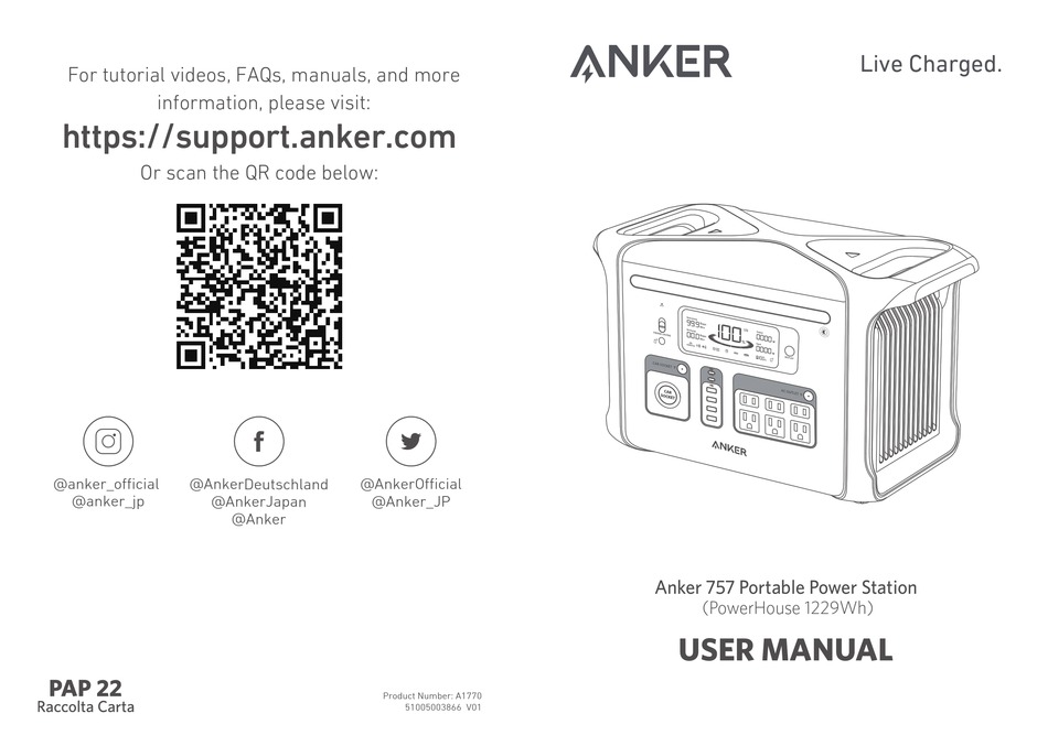 ANKER POWERHOUSE 757 USER MANUAL Pdf Download ManualsLib