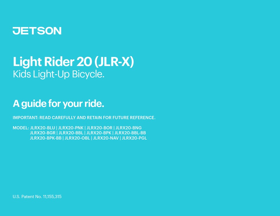 JETSON LIGHT RIDER 20 USER MANUAL Pdf Download ManualsLib
