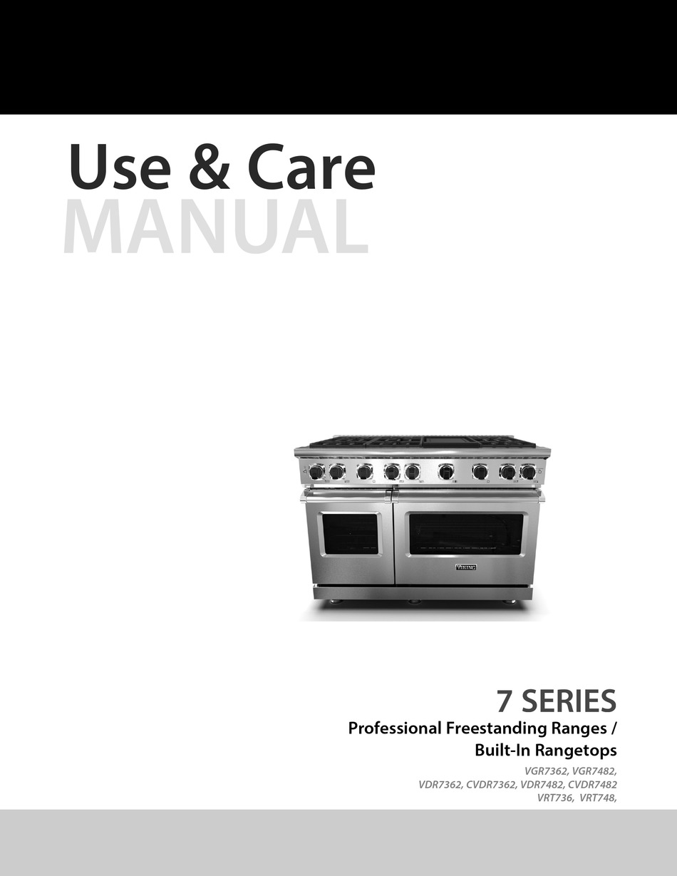 VIKING RANGE VGR7362 USE & CARE MANUAL Pdf Download ManualsLib