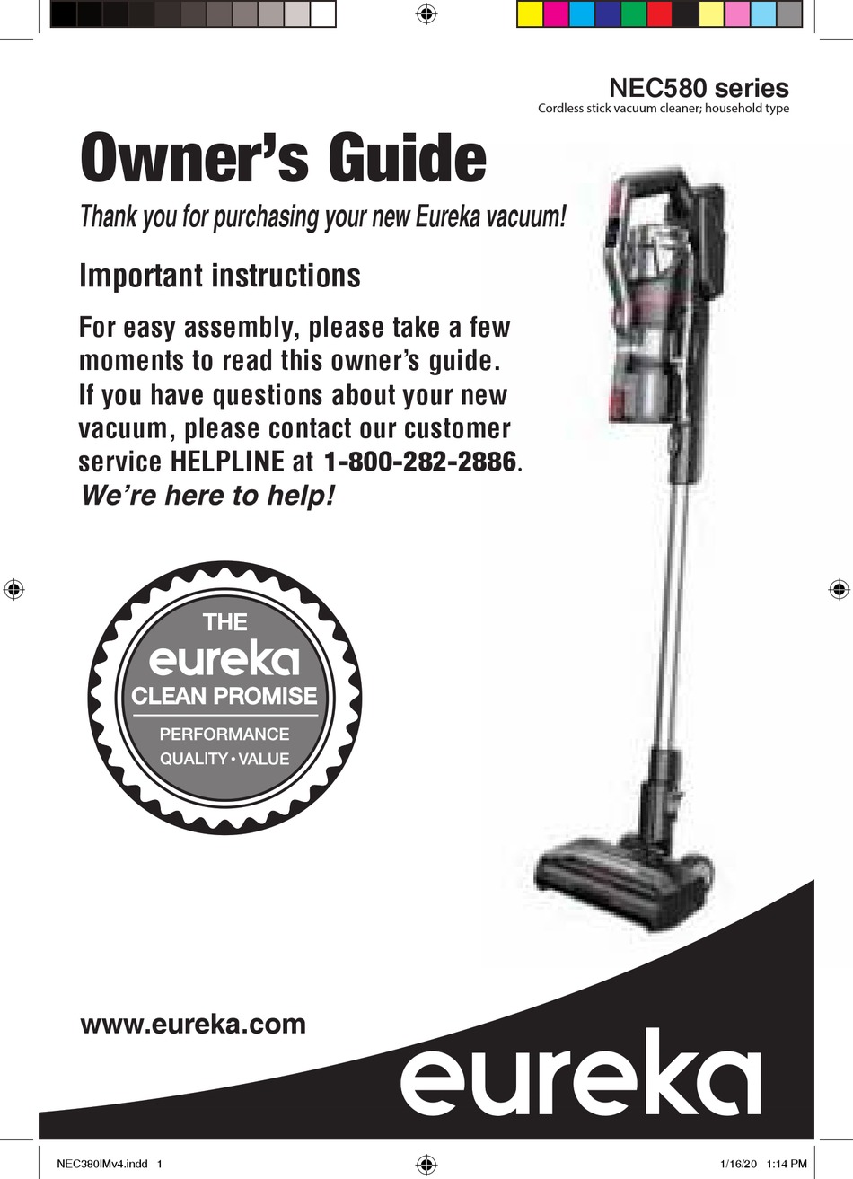 EUREKA NEC580 SERIES OWNER'S MANUAL Pdf Download ManualsLib