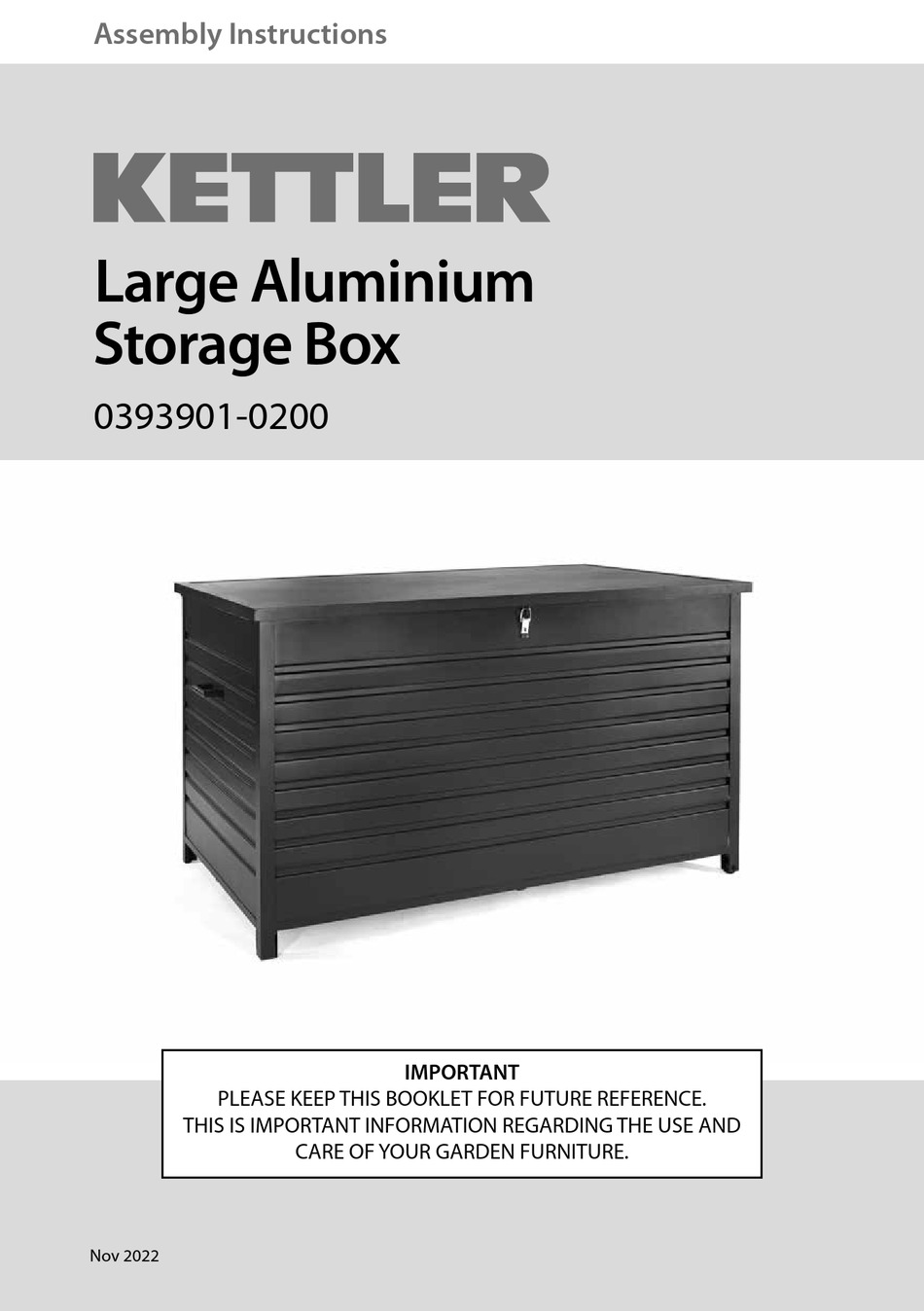 KETTLER 03939010200 ASSEMBLY INSTRUCTIONS MANUAL Pdf Download ManualsLib