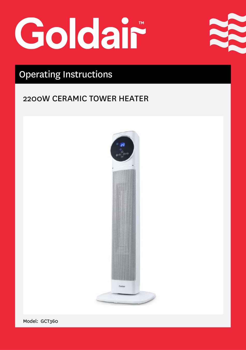 GOLDAIR GCT360 OPERATING INSTRUCTIONS MANUAL Pdf Download ManualsLib