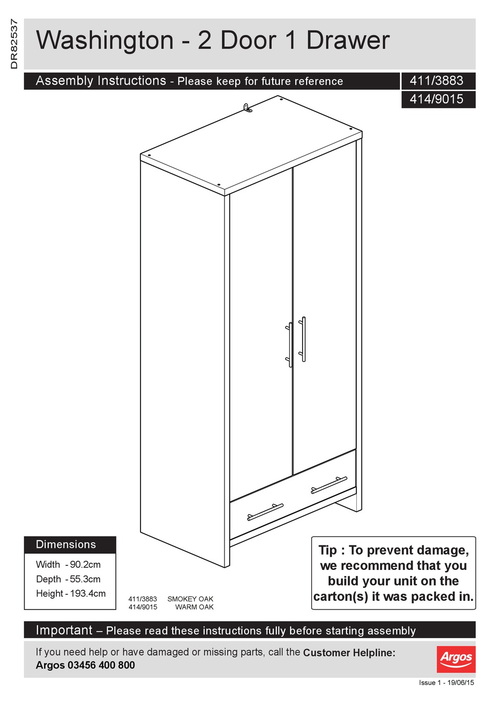 ARGOS 411/3883 ASSEMBLY INSTRUCTIONS MANUAL Pdf Download ManualsLib
