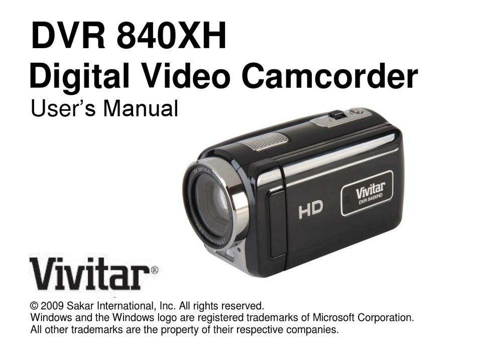 VIVITAR 840XH USER MANUAL Pdf Download ManualsLib