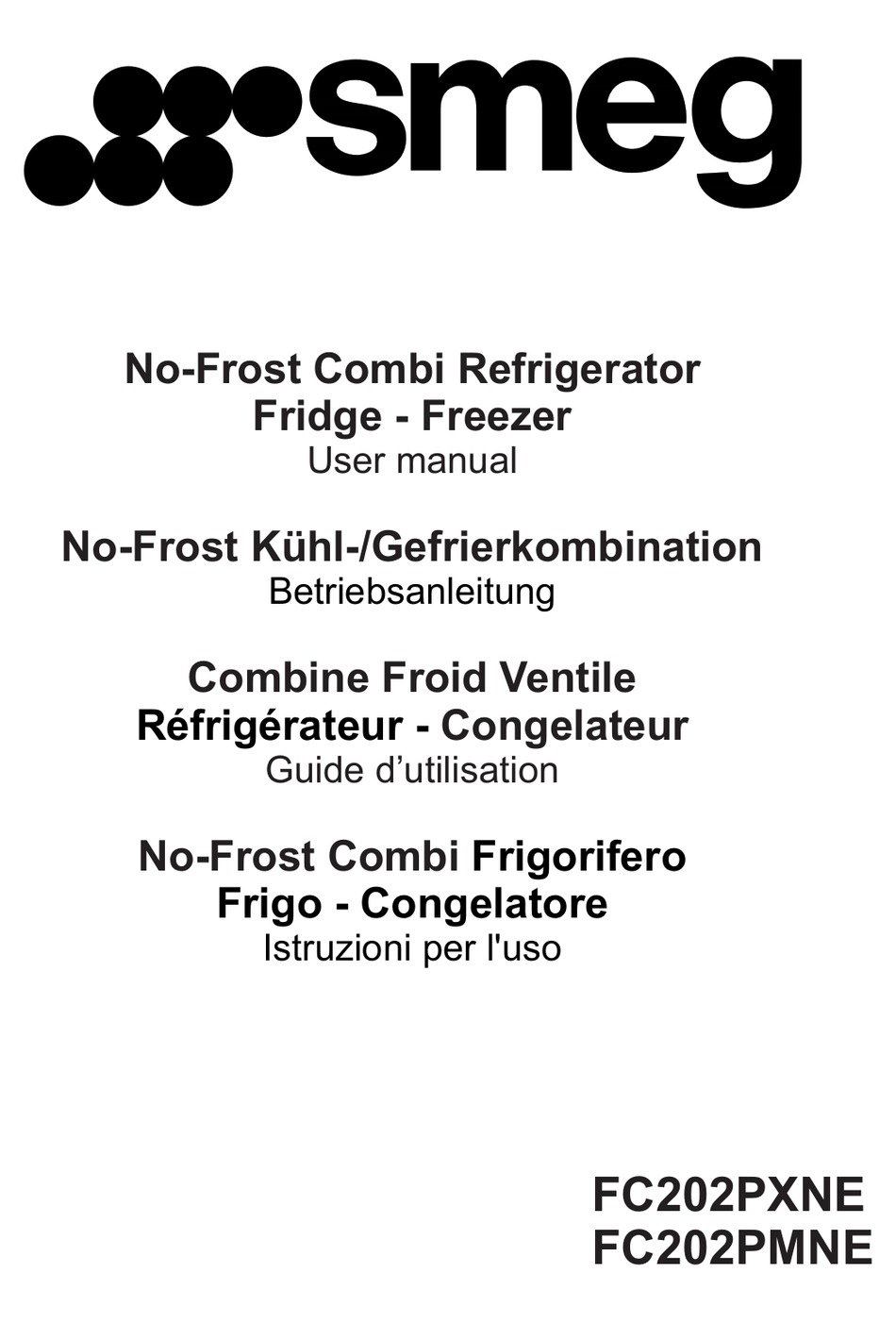 SMEG FC202PXNE USER MANUAL Pdf Download ManualsLib