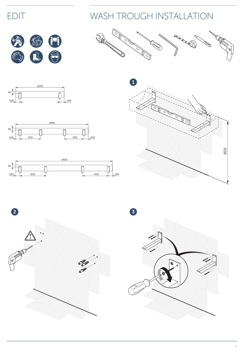 ARMITAGE SHANKS EDIT WASHTROUGHS S1212 ASSEMBLY INSTRUCTIONS Pdf ...