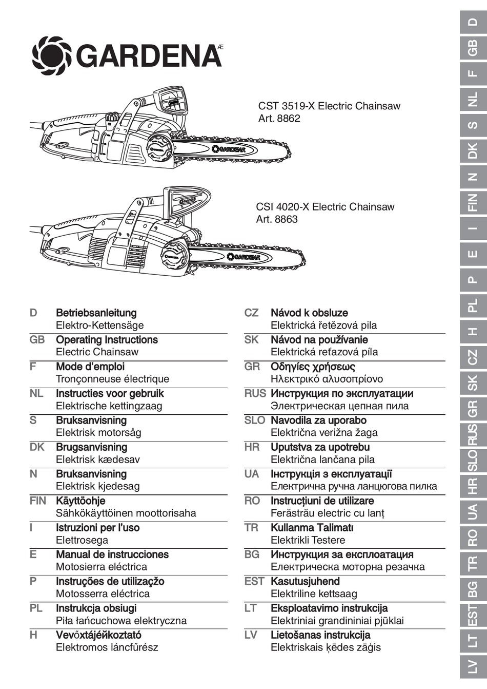 GARDENA 8862 OPERATING INSTRUCTIONS MANUAL Pdf Download | ManualsLib