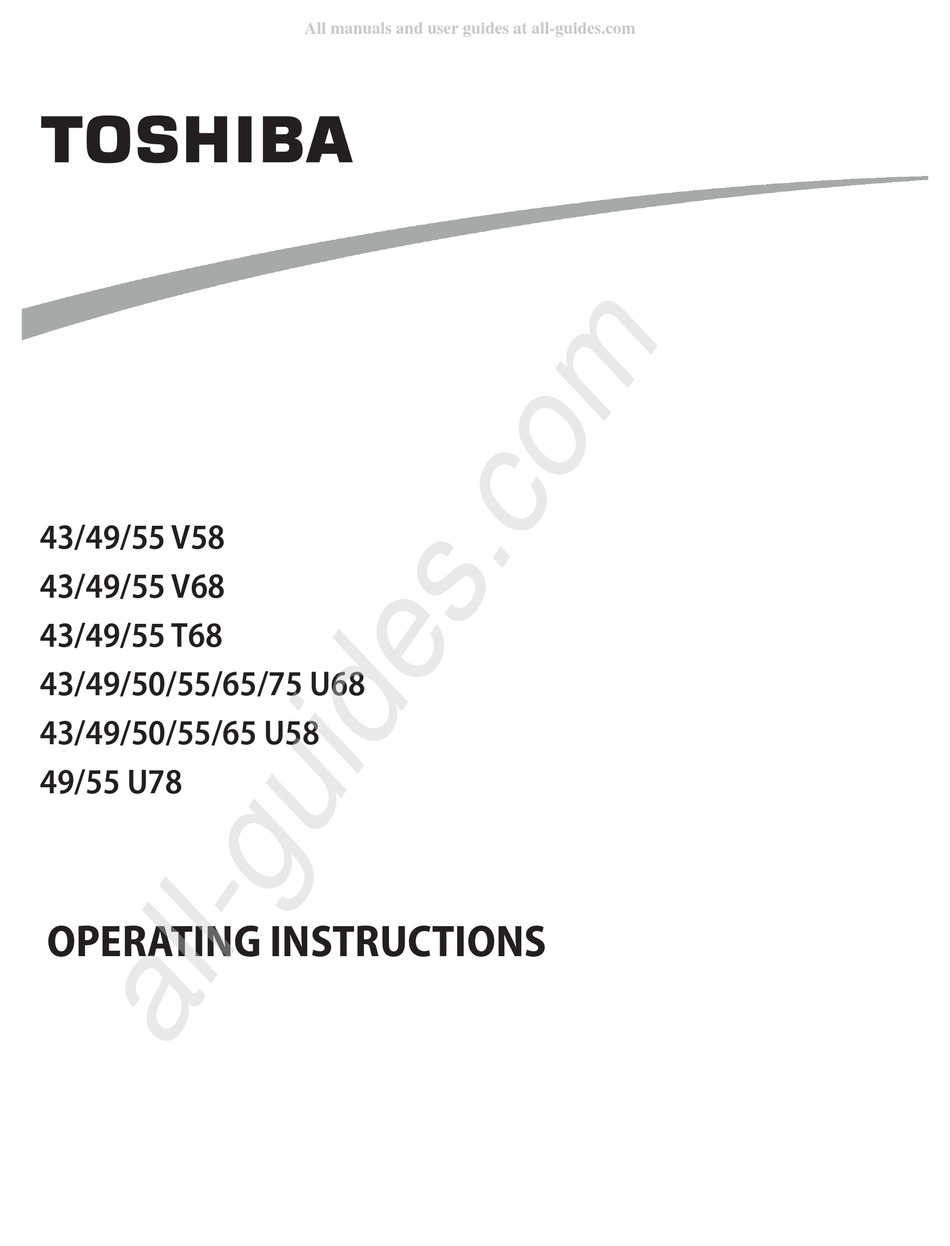 TOSHIBA 49V68 55V68 OPERATING INSTRUCTIONS MANUAL Pdf Download | ManualsLib