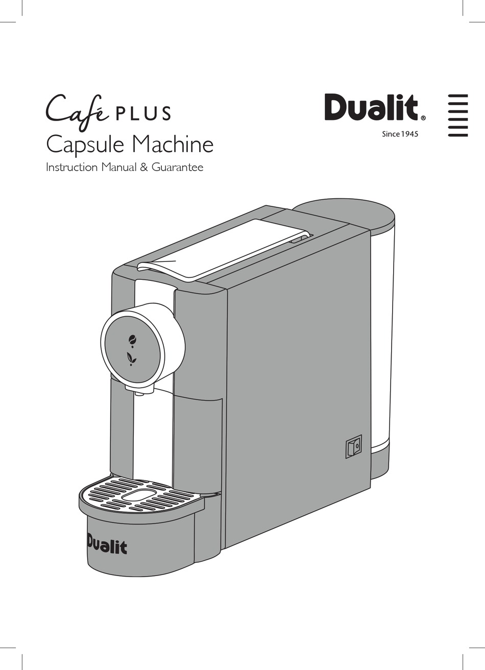DUALIT CAFE PLUS INSTRUCTION MANUAL & GUARANTEE Pdf Download ManualsLib