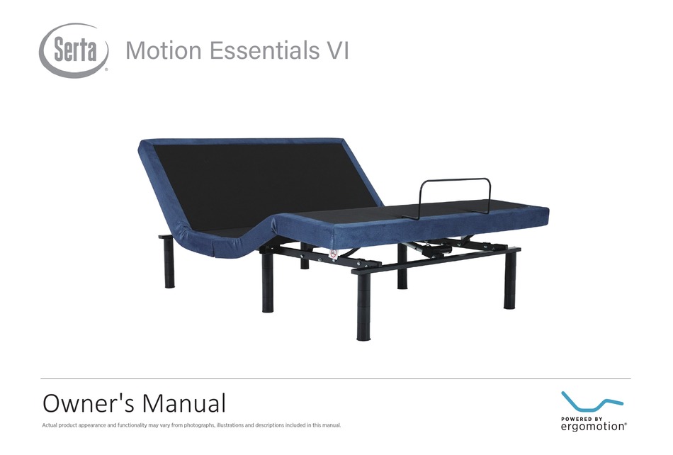 ERGOMOTION SERTA MOTION ESSENTIALS VI OWNER'S MANUAL Pdf Download ...