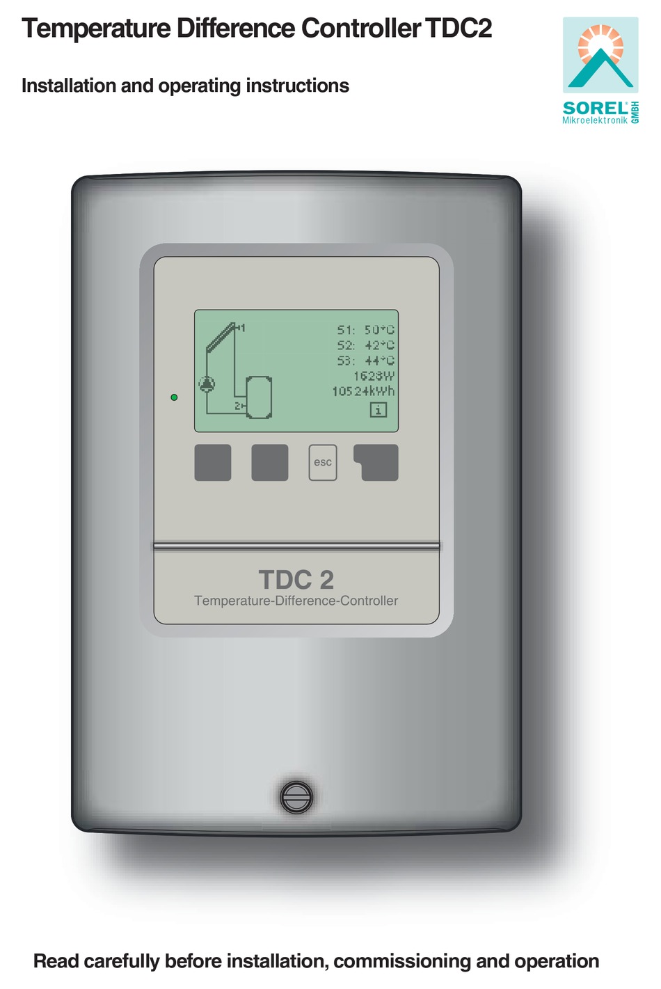 SOREL TDC2 INSTALLATION AND OPERATING INSTRUCTIONS MANUAL Pdf Download