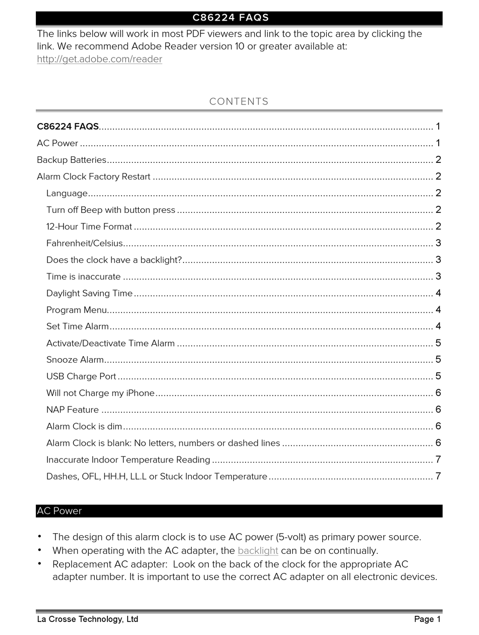 LA CROSSE TECHNOLOGY C86224 FAQS Pdf Download ManualsLib