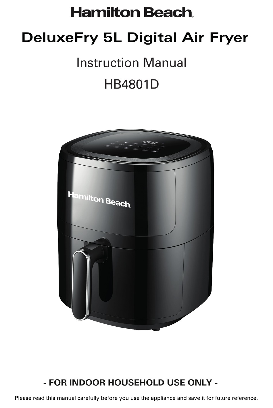 Hamilton Beach DeluxeFry 5L Digital Air Fryer-HB4801D • Reilly's of  Enniskillen