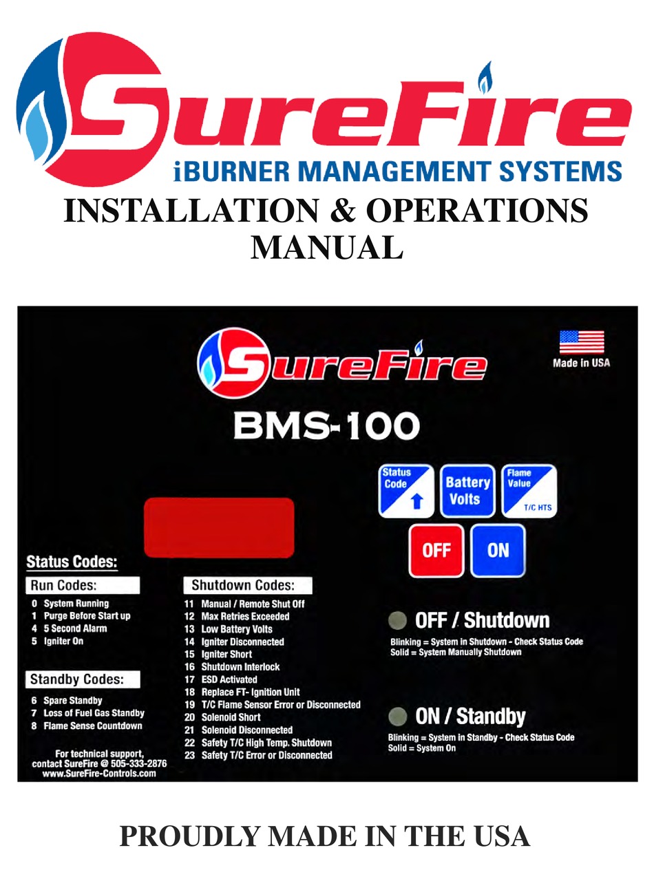 SUREFIRE BMS100 INSTALLATION & OPERATION MANUAL Pdf Download ManualsLib