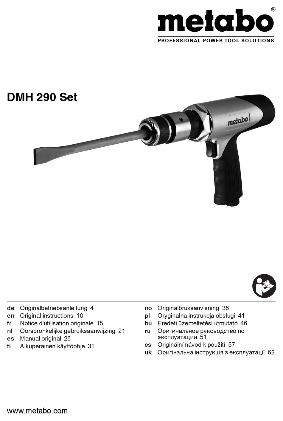 METABO 01561000 ORIGINAL INSTRUCTIONS MANUAL Pdf Download | ManualsLib