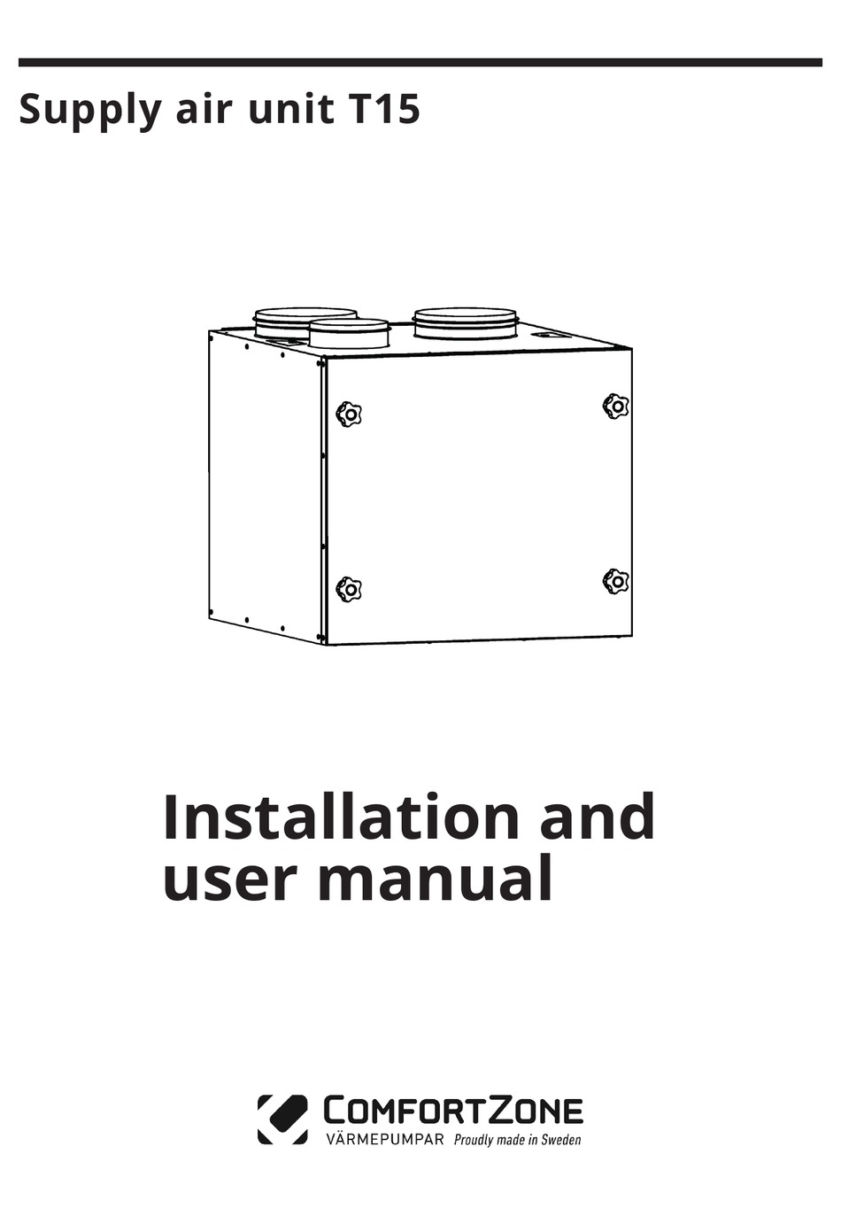 COMFORTZONE T15 INSTALLATION AND USER MANUAL Pdf Download ManualsLib