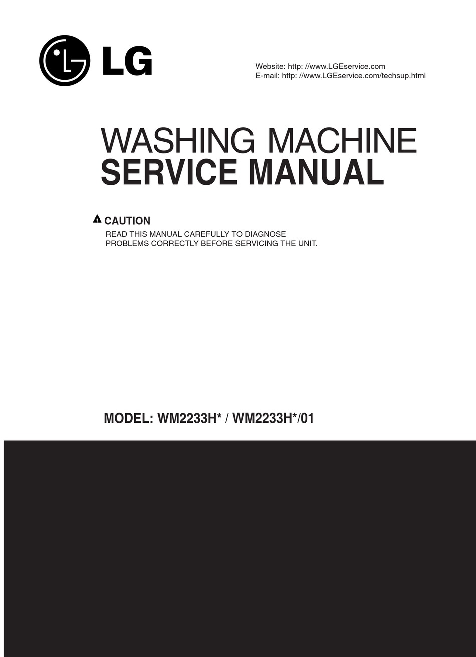 LG WM2233H 01 SERIES SERVICE MANUAL Pdf Download ManualsLib