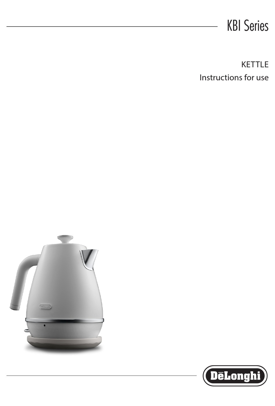 DELONGHI KBI SERIES INSTRUCTIONS FOR USE MANUAL Pdf Download ManualsLib