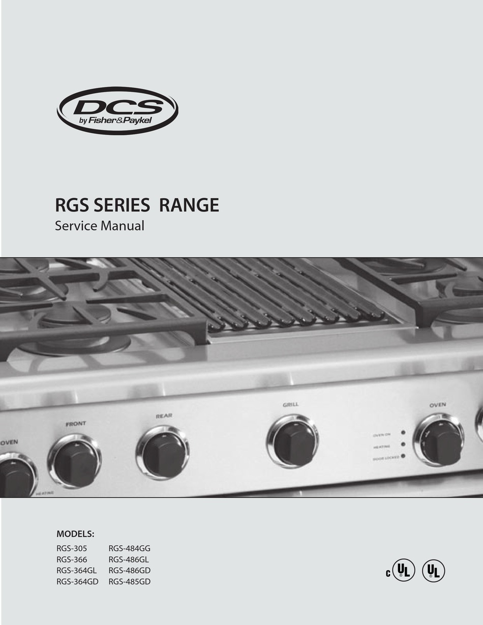 FISHER & PAYKEL DCS RGS SERIES SERVICE MANUAL Pdf Download ManualsLib