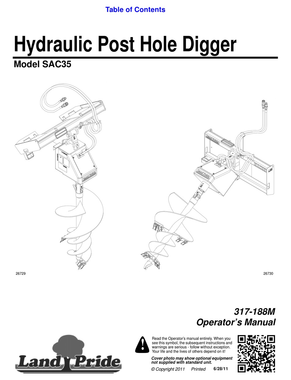 LAND PRIDE SAC35 OPERATOR'S MANUAL Pdf Download ManualsLib