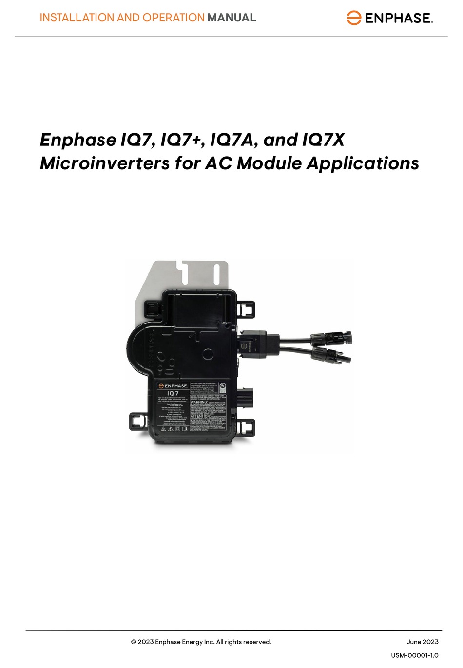 ENPHASE IQ7 INSTALLATION AND OPERATION MANUAL Pdf Download | ManualsLib