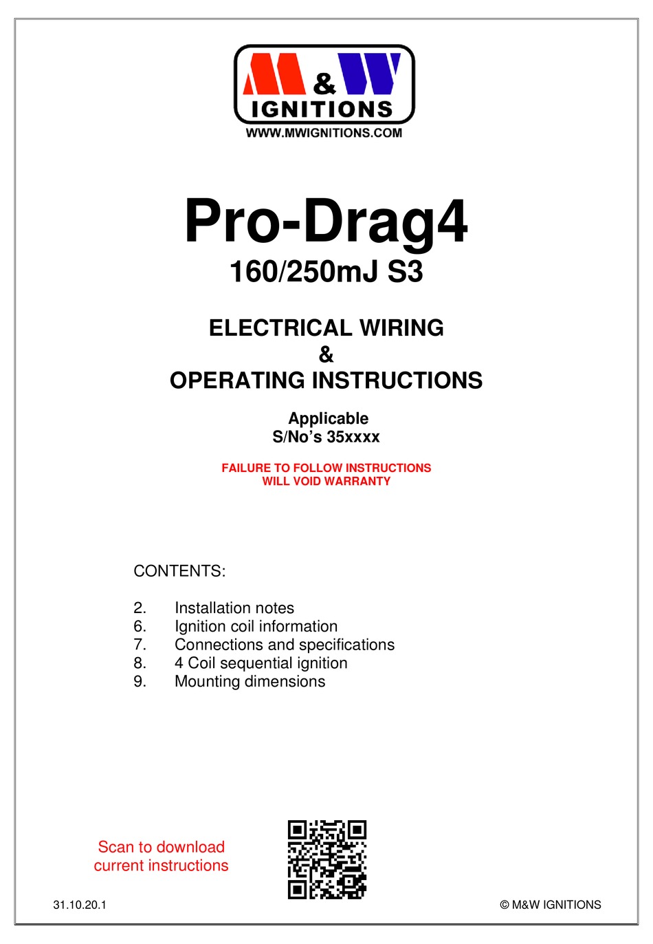 M&W IGNITIONS PRODRAG4 QUICK START MANUAL Pdf Download ManualsLib