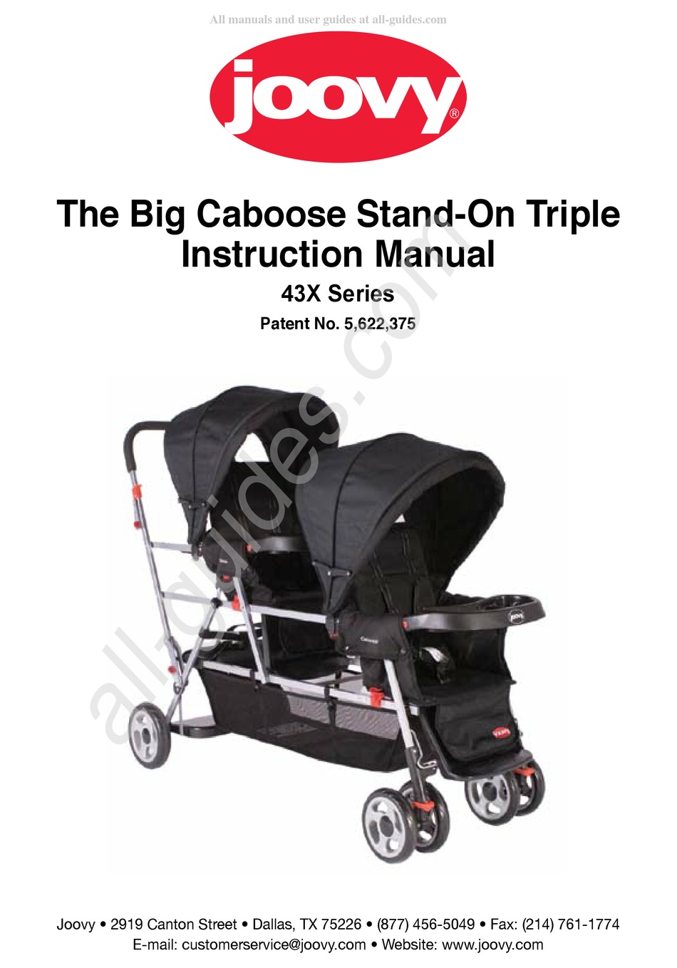 JOOVY THE BIG CABOOSE STANDON TRIPLE 43X SERIES INSTRUCTION MANUAL Pdf