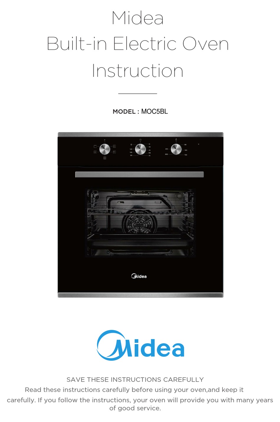 MIDEA MOC5BL INSTRUCTIONS MANUAL Pdf Download ManualsLib
