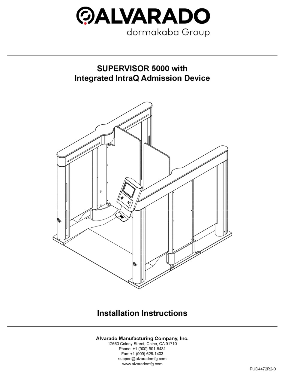 ALVARADO SUPERVISOR 5000 INSTALLATION INSTRUCTIONS MANUAL Pdf Download