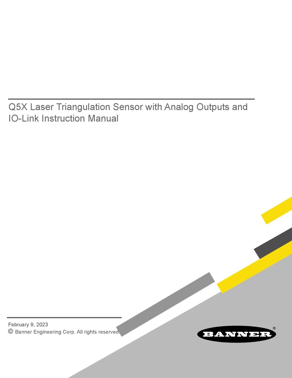 BANNER Q5X SERIES INSTRUCTION MANUAL Pdf Download ManualsLib