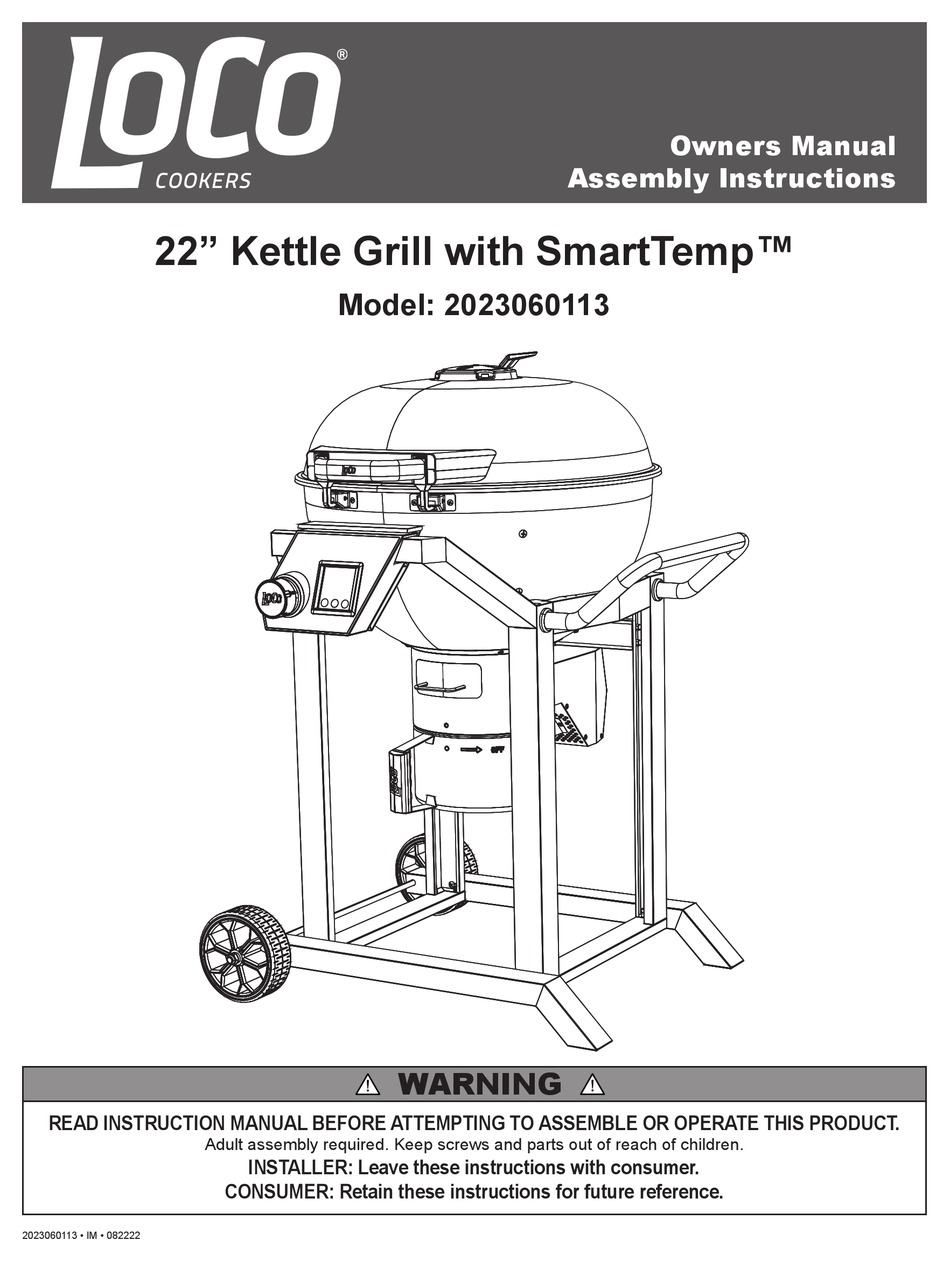 LOCO COOKERS 2023060113 OWNER'S MANUAL Pdf Download | ManualsLib