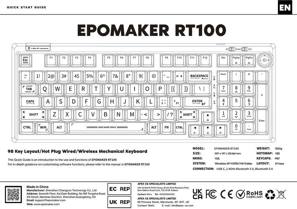 EPOMAKER RT100 QUICK START MANUAL Pdf Download ManualsLib