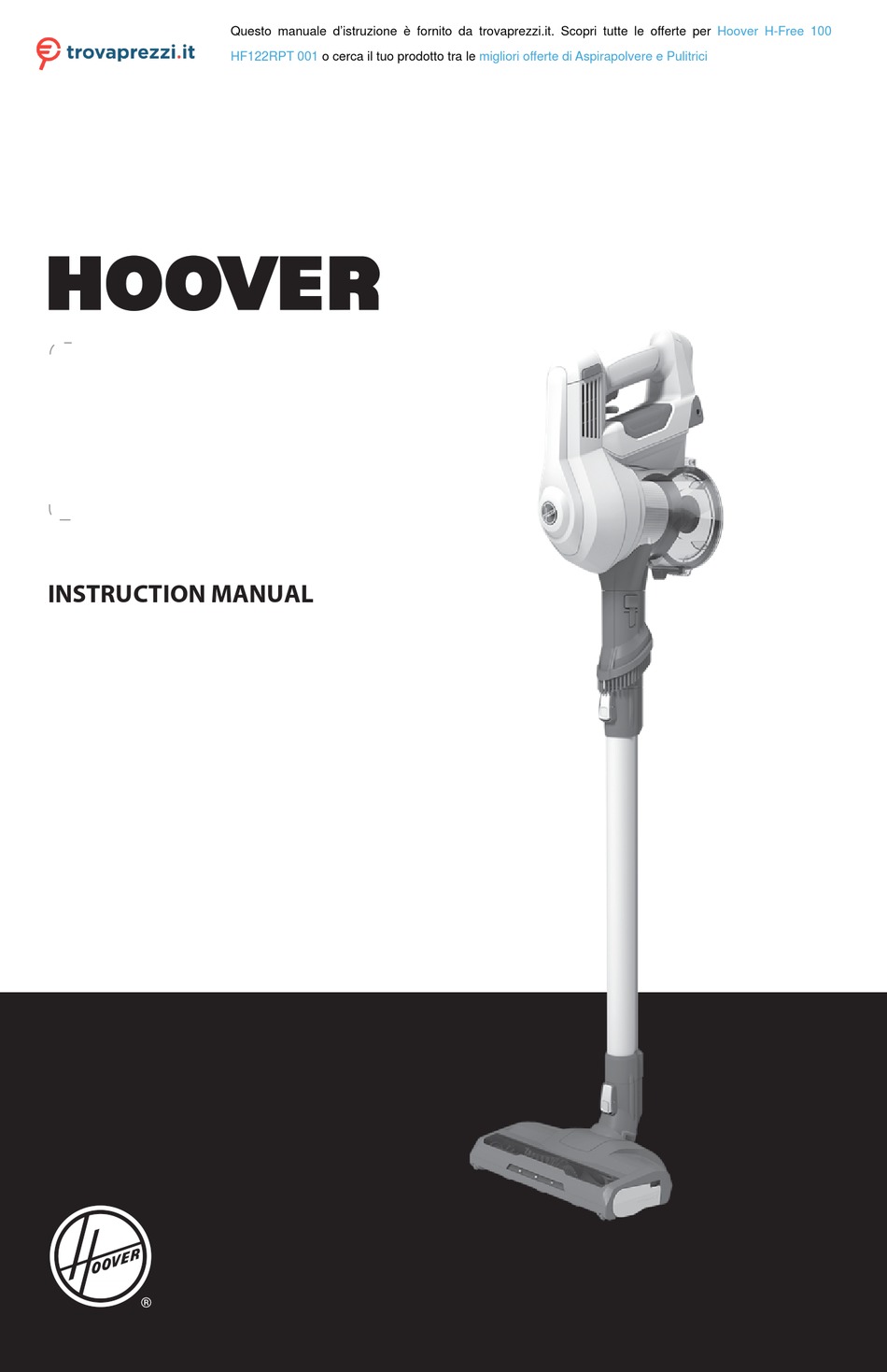 HOOVER HFREE 100 INSTRUCTION MANUAL Pdf Download ManualsLib